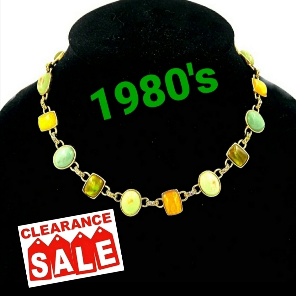 1980's Multi Stone Necklace